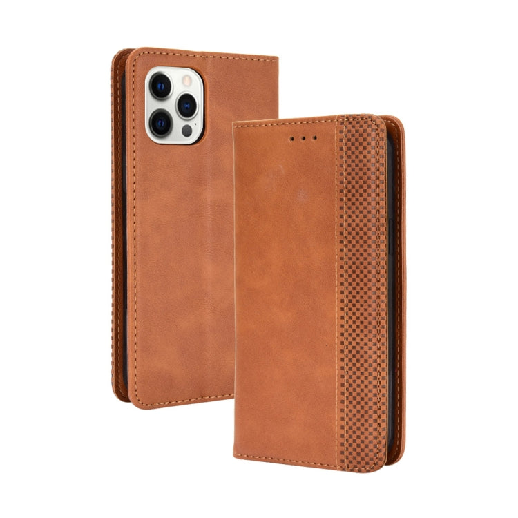 Magnetic Buckle Retro Pattern Horizontal Flip Leather Case with Holder & Card Slot & Wallet, For iPhone 13 mini, For iPhone 13, For iPhone 13 Pro, For iPhone 13 Pro Max