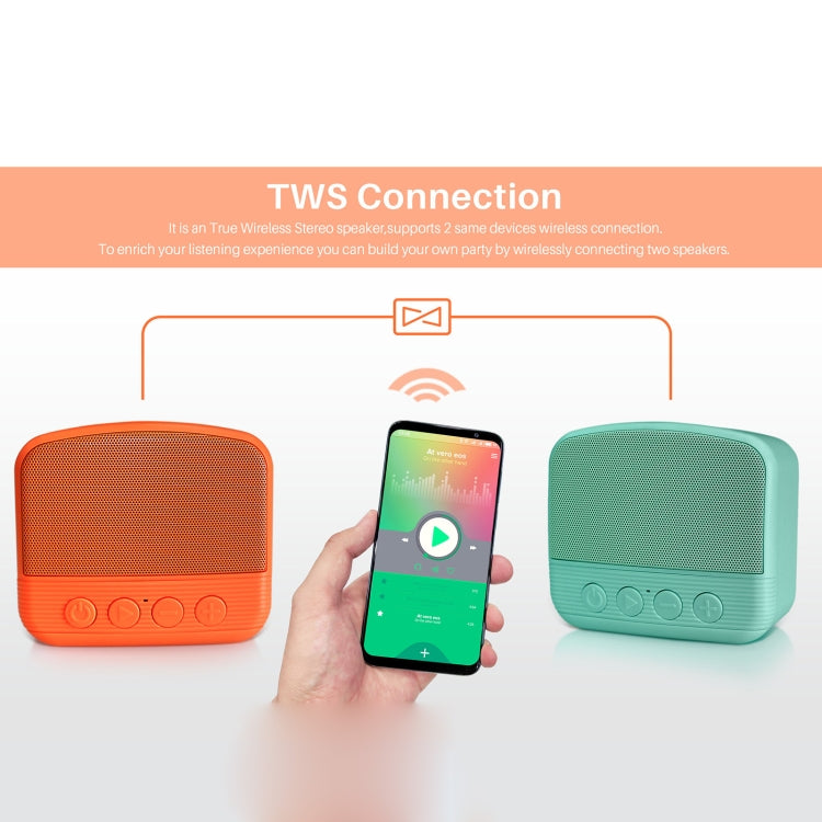 New Rixing NR-101 Mini TWS Bluetooth Speaker, NR-101 (Black), NR-101 (Red), NR-101 (Blue), NR-101 (Orange), NR-101 (Bright Green)
