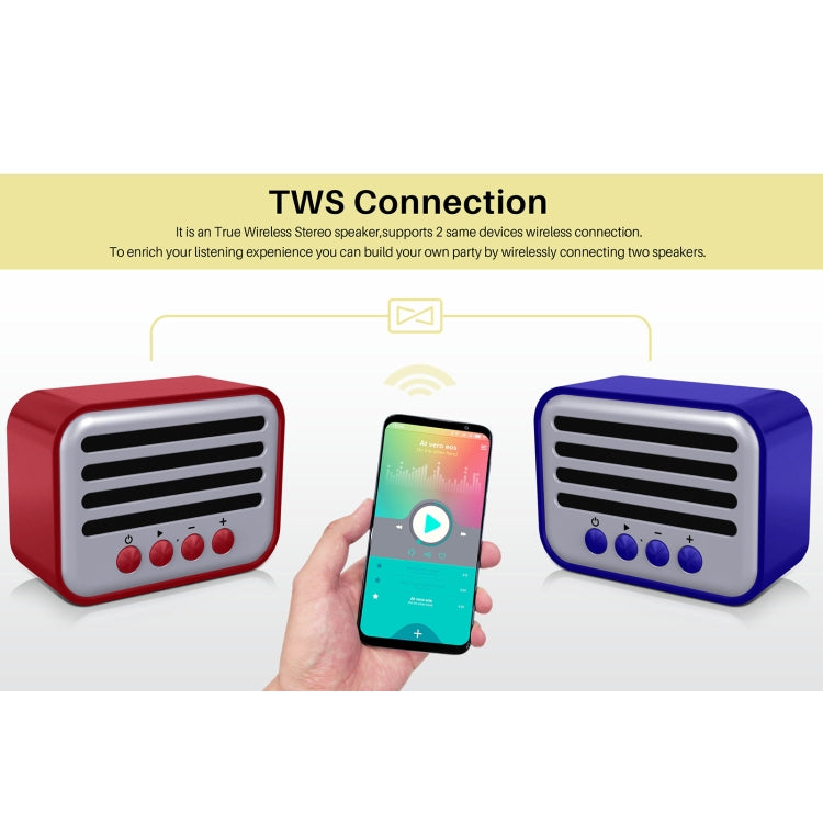 New Rixing NR-102 Mini TWS Bluetooth Speaker, NR-102 (Orange), NR-102 (Black), NR-102 (Red), NR-102 (Blue), NR-102 (Light Green)