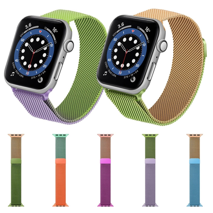 Gradient Color Milan Replacement Strap Watchband For Apple Watch Series, 7 41mm/6&SE&5&4 40mm/3&2&1 38mm, 7 45mm/6&SE&5&4 44mm/3&2&1 42mm