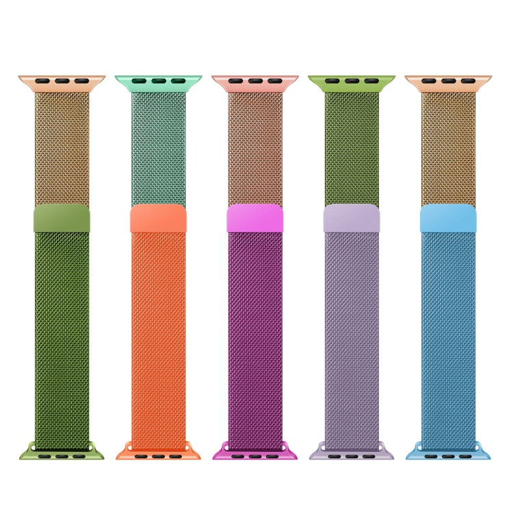 Gradient Color Milan Replacement Strap Watchband For Apple Watch Series, 7 41mm/6&SE&5&4 40mm/3&2&1 38mm, 7 45mm/6&SE&5&4 44mm/3&2&1 42mm