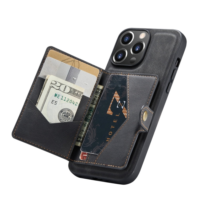 JEEHOOD Retro Magnetic Detachable Protective Case with Wallet & Card Slot & Holder