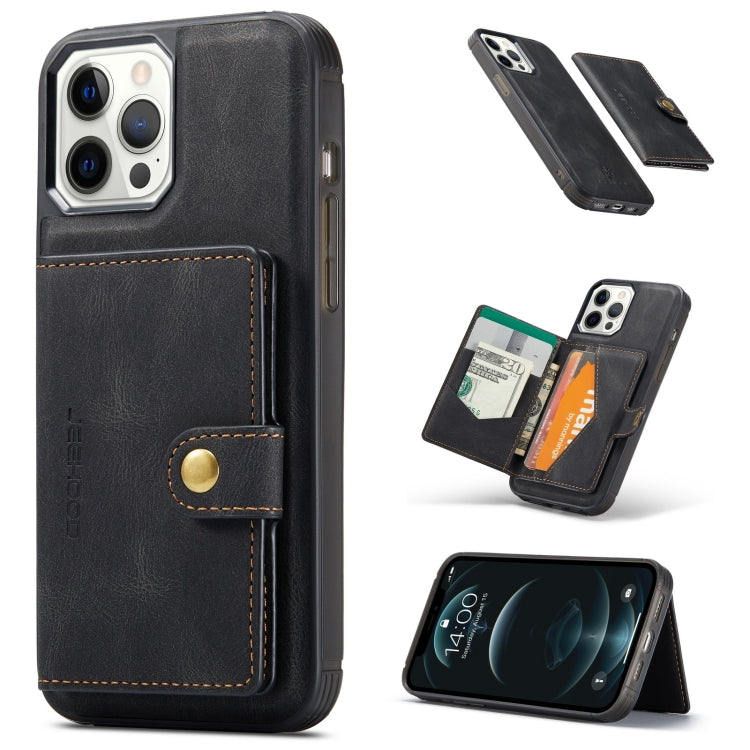 JEEHOOD Retro Magnetic Detachable Protective Case with Wallet & Card Slot & Holder