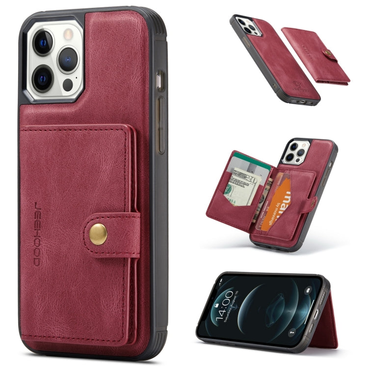 JEEHOOD Retro Magnetic Detachable Protective Case with Wallet & Card Slot & Holder