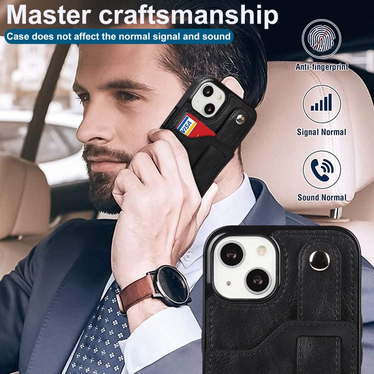 Crazy Horse Texture Shockproof TPU + PU Leather Case with Card Slot & Wrist Strap Holder, For iPhone 13 mini, For iPhone 13, For iPhone 13 Pro