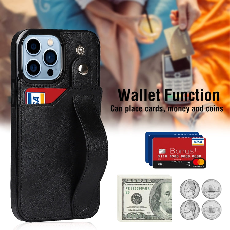 Crazy Horse Texture Shockproof TPU + PU Leather Case with Card Slot & Wrist Strap Holder, For iPhone 13 Pro Max, For iPhone 12 mini, For iPhone 12 / 12 Pro