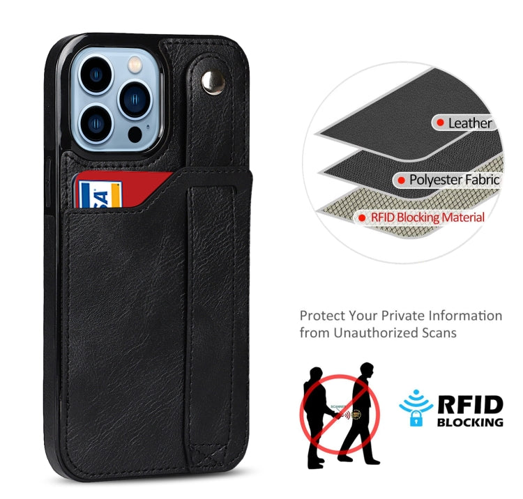 Crazy Horse Texture Shockproof TPU + PU Leather Case with Card Slot & Wrist Strap Holder, For iPhone 13 Pro Max, For iPhone 12 mini, For iPhone 12 / 12 Pro