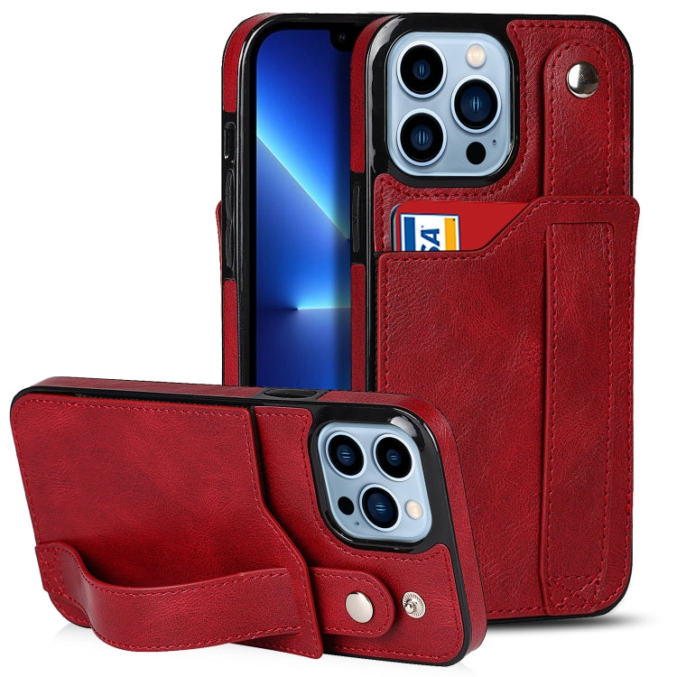 Crazy Horse Texture Shockproof TPU + PU Leather Case with Card Slot & Wrist Strap Holder, For iPhone 13 Pro Max, For iPhone 12 mini, For iPhone 12 / 12 Pro