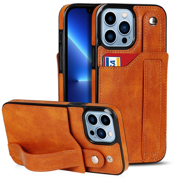 Crazy Horse Texture Shockproof TPU + PU Leather Case with Card Slot & Wrist Strap Holder, For iPhone 13 Pro Max, For iPhone 12 mini, For iPhone 12 / 12 Pro