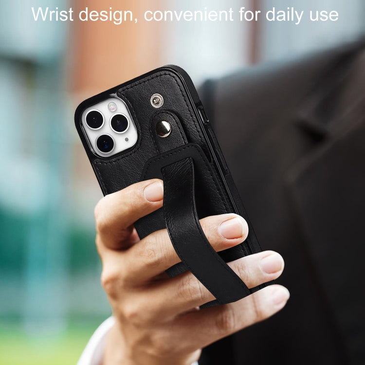 Crazy Horse Texture Shockproof TPU + PU Leather Case with Card Slot & Wrist Strap Holder, For iPhone 11 Pro Max, For iPhone X / XS, For iPhone XR