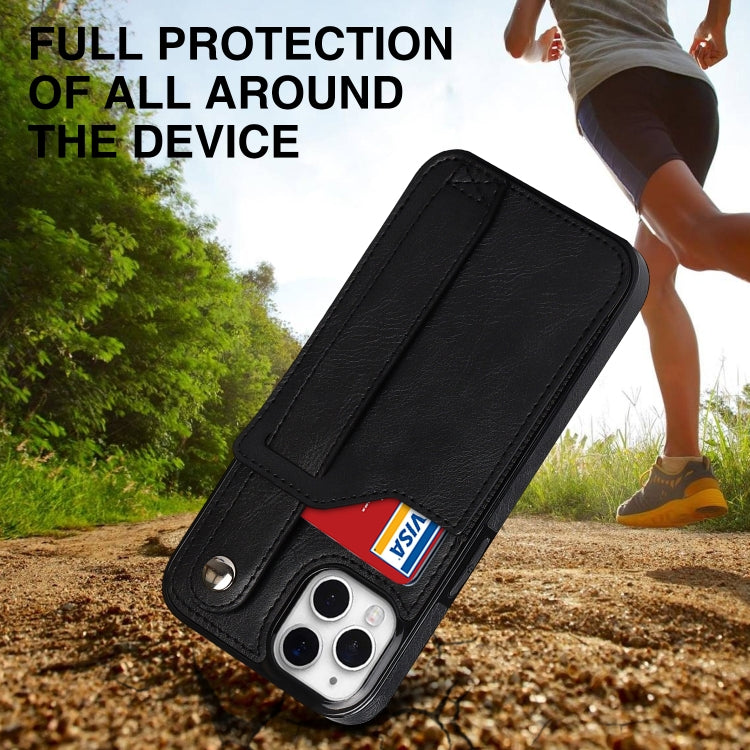 Crazy Horse Texture Shockproof TPU + PU Leather Case with Card Slot & Wrist Strap Holder, For iPhone 11 Pro Max, For iPhone X / XS, For iPhone XR