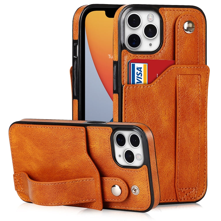 Crazy Horse Texture Shockproof TPU + PU Leather Case with Card Slot & Wrist Strap Holder, For iPhone 11 Pro Max, For iPhone X / XS, For iPhone XR