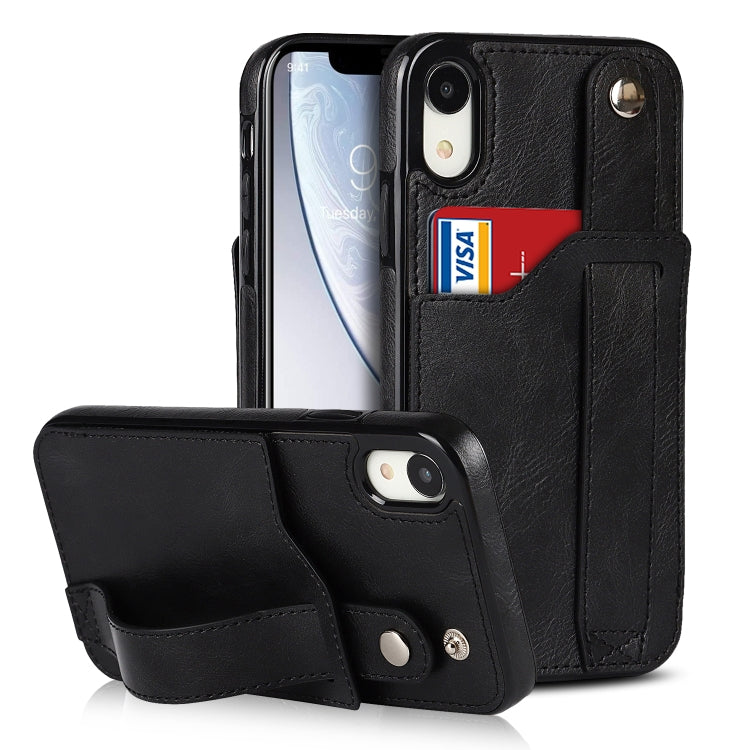 Crazy Horse Texture Shockproof TPU + PU Leather Case with Card Slot & Wrist Strap Holder, For iPhone 11 Pro Max, For iPhone X / XS, For iPhone XR