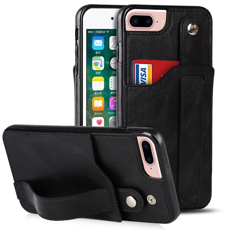 Crazy Horse Texture Shockproof TPU + PU Leather Case with Card Slot & Wrist Strap Holder, For iPhone XS Max, For  iPhone SE 2022 / SE 2020 / 7 / 8, For iPhone 7 Plus / 8 Plus