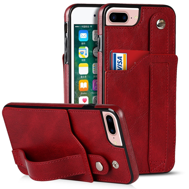 Crazy Horse Texture Shockproof TPU + PU Leather Case with Card Slot & Wrist Strap Holder, For iPhone XS Max, For  iPhone SE 2022 / SE 2020 / 7 / 8, For iPhone 7 Plus / 8 Plus