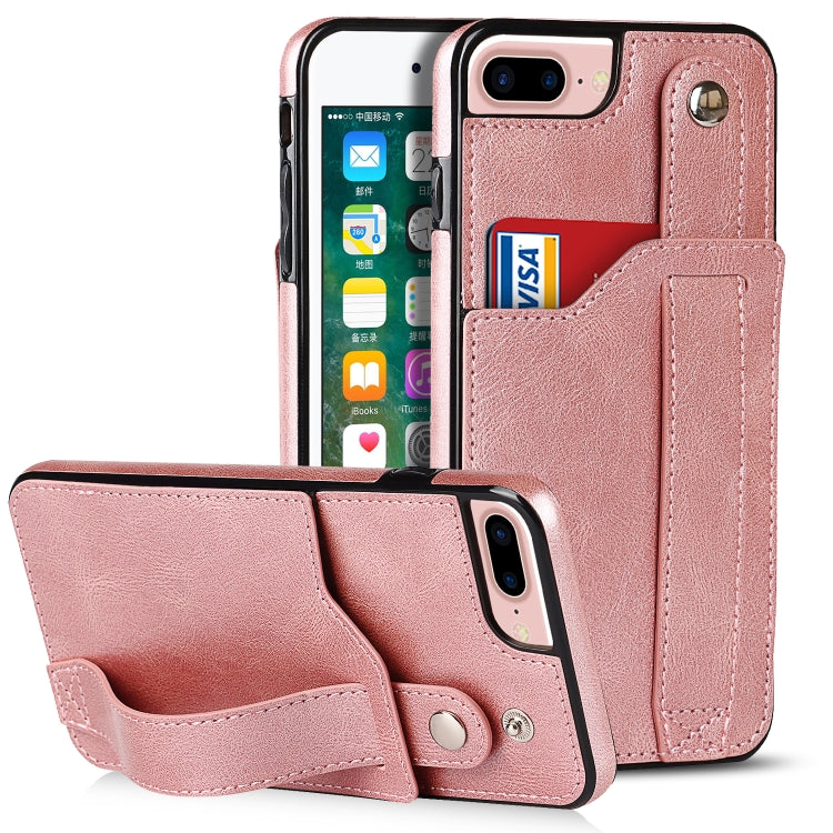 Crazy Horse Texture Shockproof TPU + PU Leather Case with Card Slot & Wrist Strap Holder, For iPhone XS Max, For  iPhone SE 2022 / SE 2020 / 7 / 8, For iPhone 7 Plus / 8 Plus
