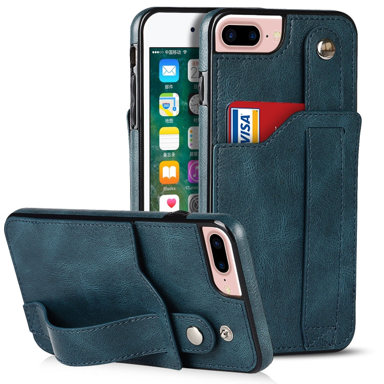 Crazy Horse Texture Shockproof TPU + PU Leather Case with Card Slot & Wrist Strap Holder, For iPhone XS Max, For  iPhone SE 2022 / SE 2020 / 7 / 8, For iPhone 7 Plus / 8 Plus