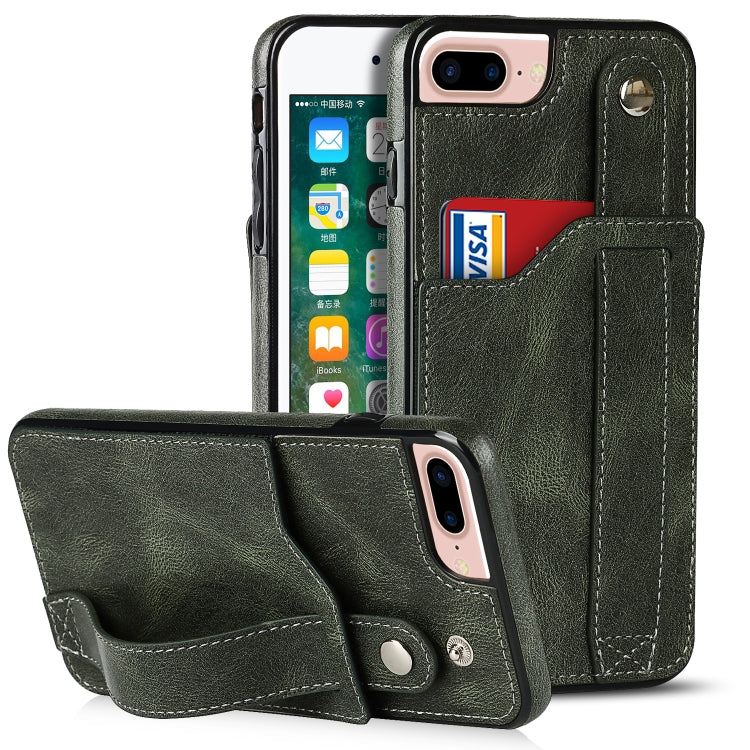 Crazy Horse Texture Shockproof TPU + PU Leather Case with Card Slot & Wrist Strap Holder, For iPhone XS Max, For  iPhone SE 2022 / SE 2020 / 7 / 8, For iPhone 7 Plus / 8 Plus
