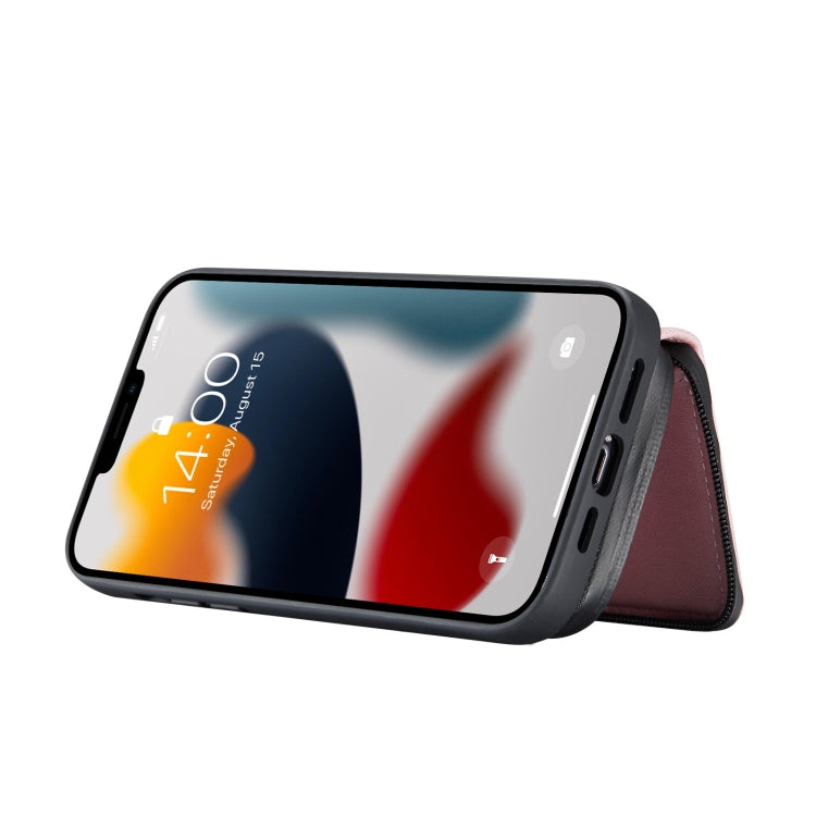 JEEHOOD Magnetic Zipper Horizontal Flip Leather Case with Holder & Card Slot & Wallet