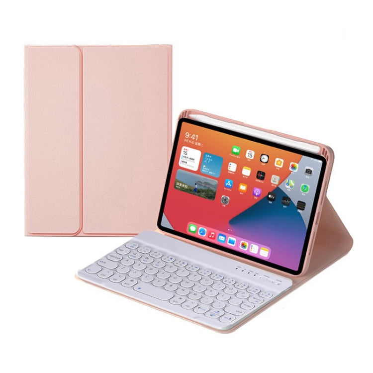 HY006 Round Keys Detachable Bluetooth Keyboard Leather Case with Holder for iPad mini 6, HY006