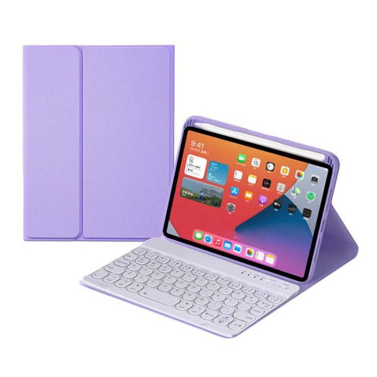 HY006 Round Keys Detachable Bluetooth Keyboard Leather Case with Holder for iPad mini 6, HY006
