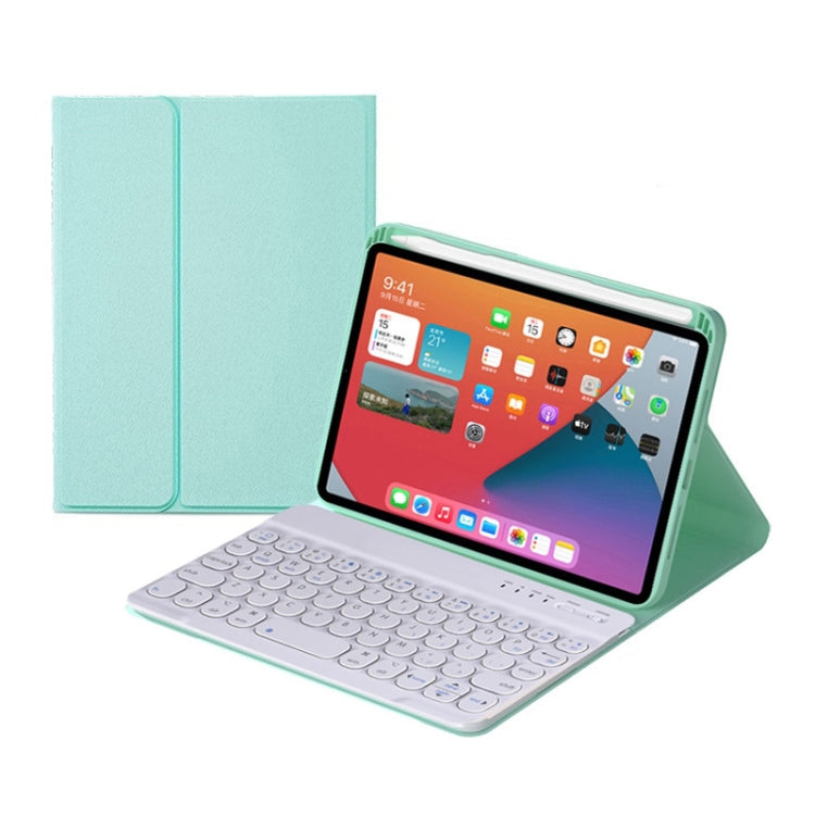 HY006 Round Keys Detachable Bluetooth Keyboard Leather Case with Holder for iPad mini 6, HY006