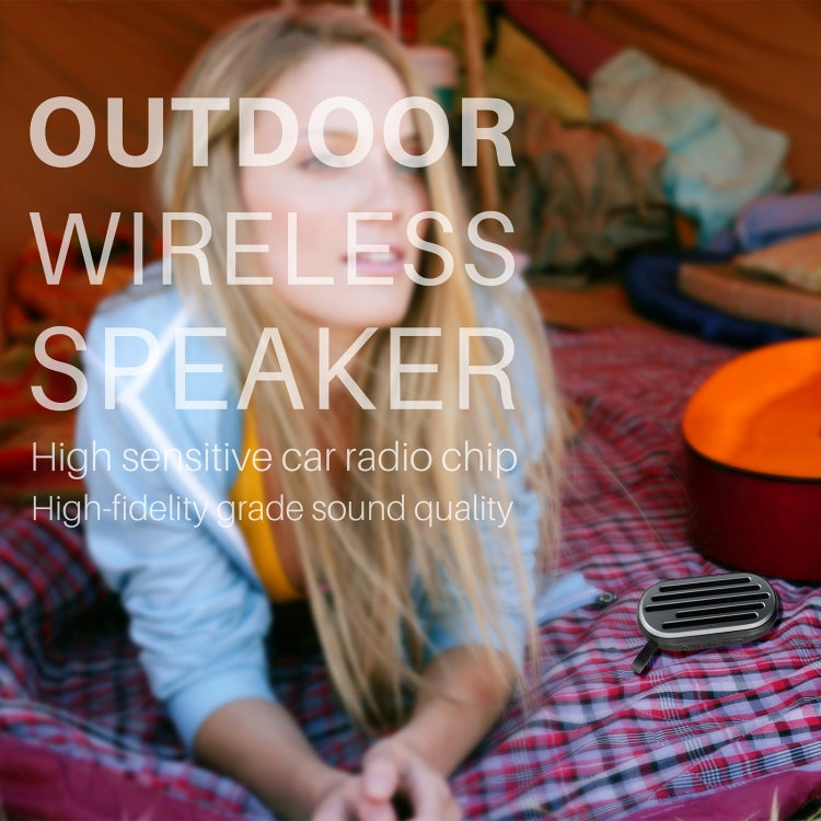New Rixing NR-105 Mini TWS Metal Bluetooth Speaker Support Hands-free Call / FM, NR-105 (Black), NR-105 (Red), NR-105 (Blue), NR-105 (Brown)