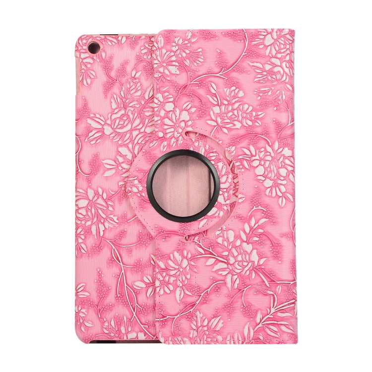 360 Degree Rotating Grape Texture Leather Case with Holder, For iPad 10.2 2021 2020 2019 / 10.5