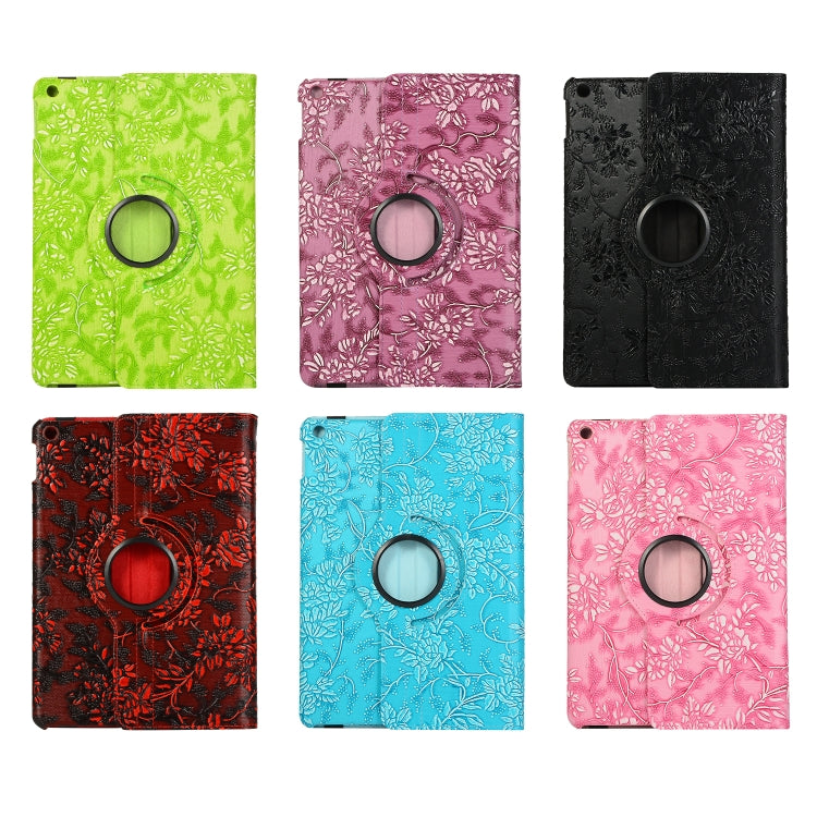 360 Degree Rotating Grape Texture Leather Case with Holder, For iPad 10.2 2021 2020 2019 / 10.5
