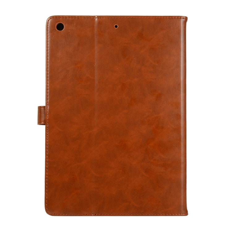 Crazy Horse Texture Horizontal Flip Leather Case with Buckle & Holder & Card Slots & Wallet & Photo Frame, For iPad 10.2 2021 2020 2019 / 10.5, For iPad 9.7 2018 / 2017