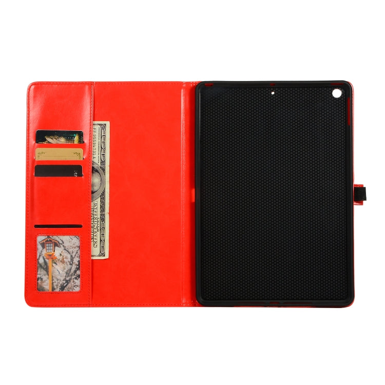 Crazy Horse Texture Horizontal Flip Leather Case with Buckle & Holder & Card Slots & Wallet & Photo Frame, For iPad 10.2 2021 2020 2019 / 10.5, For iPad 9.7 2018 / 2017