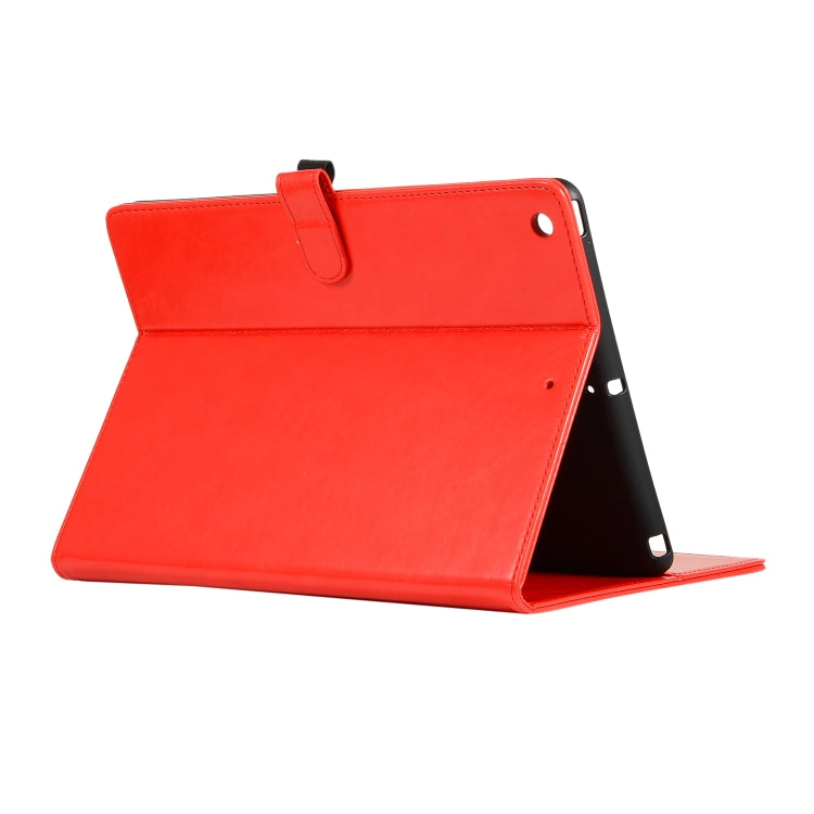 Crazy Horse Texture Horizontal Flip Leather Case with Buckle & Holder & Card Slots & Wallet & Photo Frame, For iPad 10.2 2021 2020 2019 / 10.5, For iPad 9.7 2018 / 2017