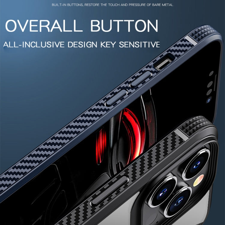 MG Series Carbon Fiber TPU + Clear PC Four-corner Airbag Shockproof Case