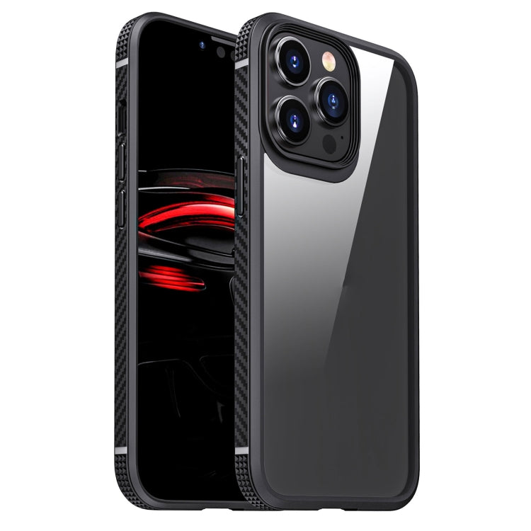MG Series Carbon Fiber TPU + Clear PC Four-corner Airbag Shockproof Case