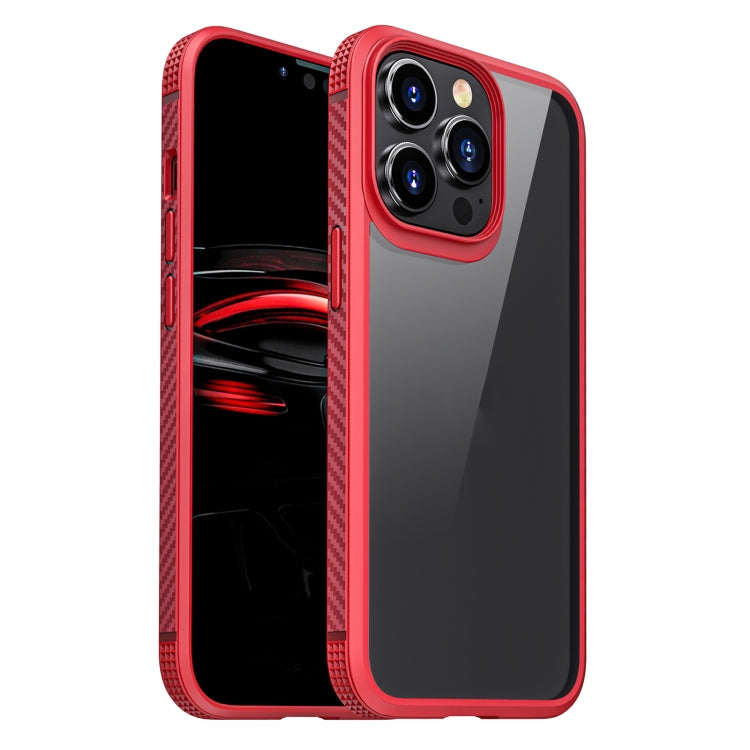 MG Series Carbon Fiber TPU + Clear PC Four-corner Airbag Shockproof Case