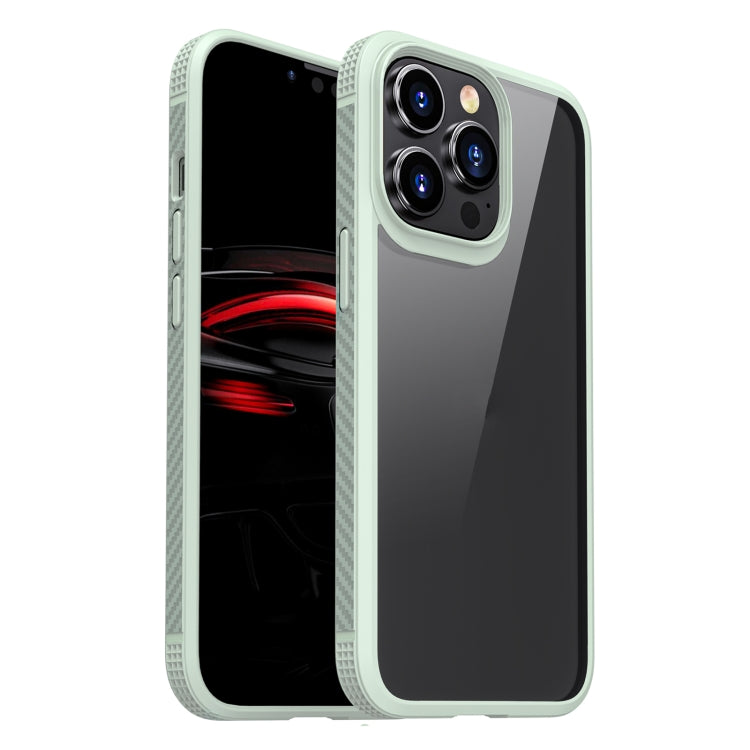 MG Series Carbon Fiber TPU + Clear PC Four-corner Airbag Shockproof Case
