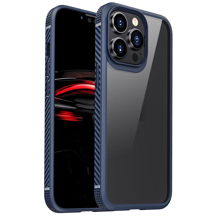 MG Series Carbon Fiber TPU + Clear PC Four-corner Airbag Shockproof Case
