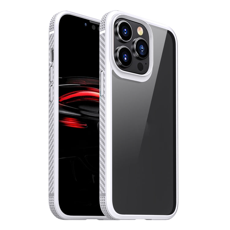 MG Series Carbon Fiber TPU + Clear PC Four-corner Airbag Shockproof Case