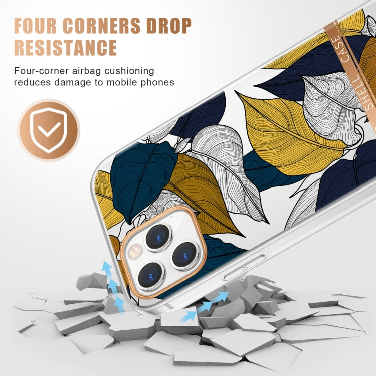 High Translucent Electroplating Flower Pattern TPU + PC Shockproof Case