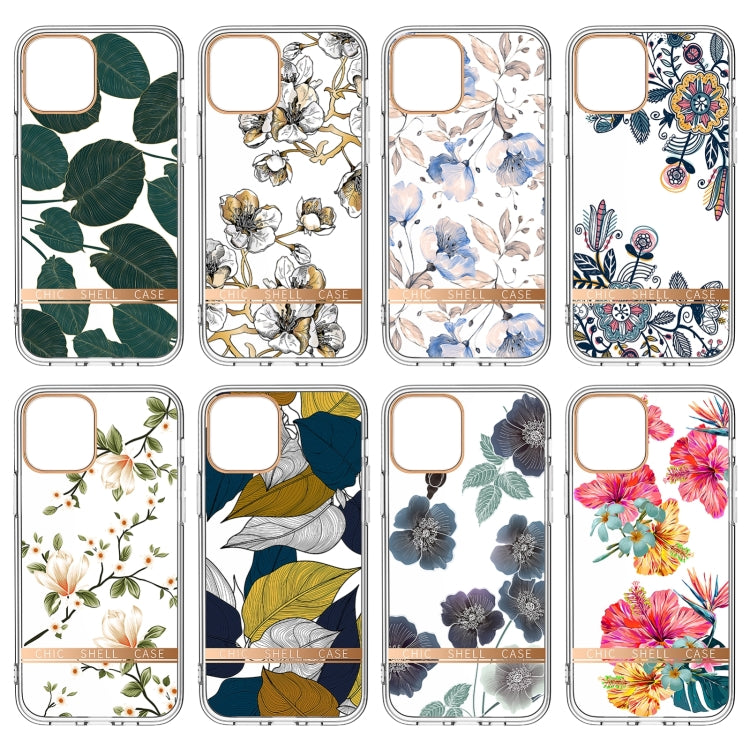 High Translucent Electroplating Flower Pattern TPU + PC Shockproof Case