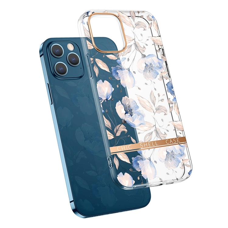 High Translucent Electroplating Flower Pattern TPU + PC Shockproof Case