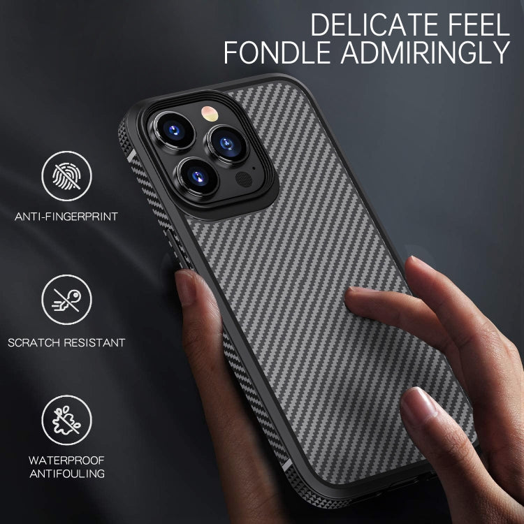 iPAKY MG Series Carbon Fiber TPU + PC Shockproof Case, For iPhone 13 mini, For iPhone 13, For iPhone 13 Pro, For iPhone 13 Pro Max
