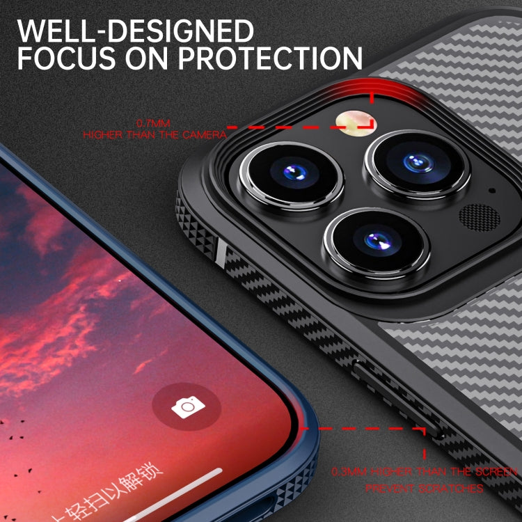 iPAKY MG Series Carbon Fiber TPU + PC Shockproof Case, For iPhone 13 mini, For iPhone 13, For iPhone 13 Pro, For iPhone 13 Pro Max