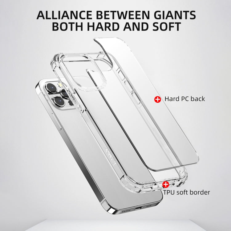 iPAKY Crystal Clear Series Transparent Shockproof TPU + PC Protective Case