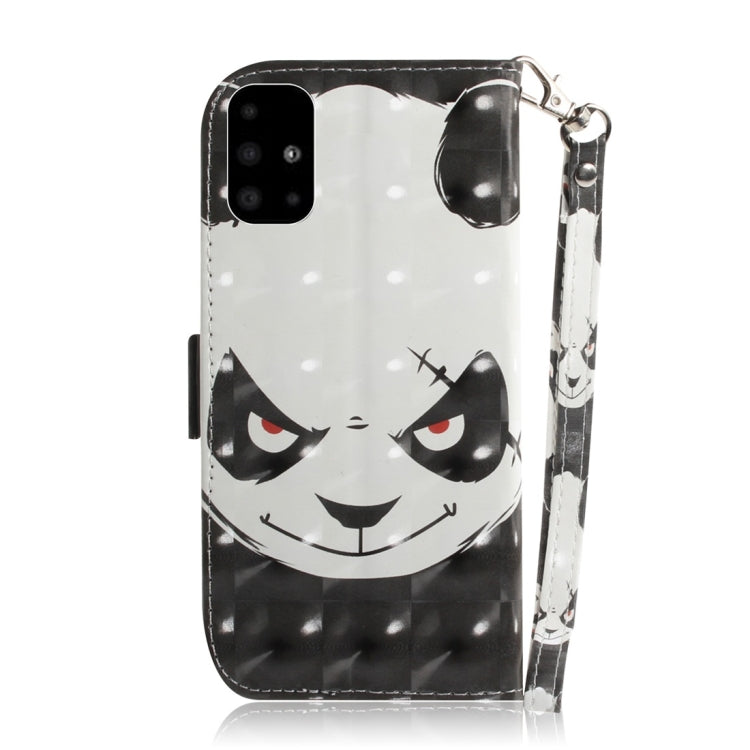 For Galaxy A51 3D Painting Pattern Coloured Drawing Horizontal Flip Leather Case with Holder & Card Slots & Wallet, Angry Bear, Hug Cat, Paecock, Zoo, Three Squirrels, Butterfly High Heel, Love Bear, Mognolia, Black White Cat, Cute Cat, Watercolor Flow...