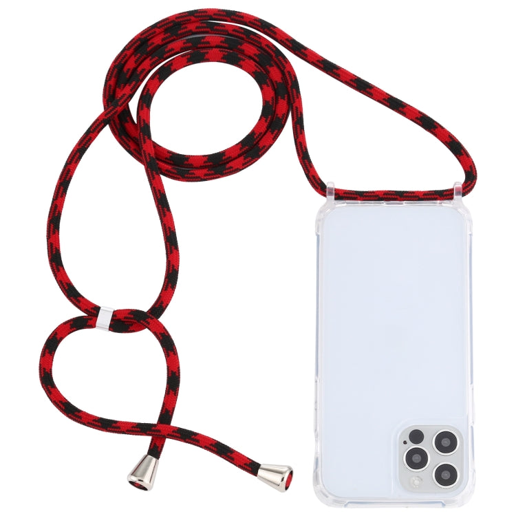 Transparent Acrylic Airbag Shockproof Phone Protective Case with Lanyard, For iPhone 13 Pro Max