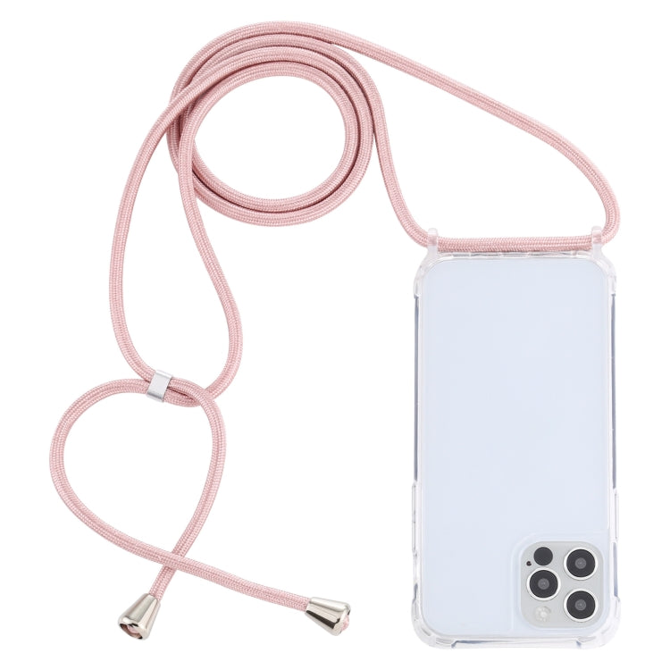 Transparent Acrylic Airbag Shockproof Phone Protective Case with Lanyard, For iPhone 13 Pro Max