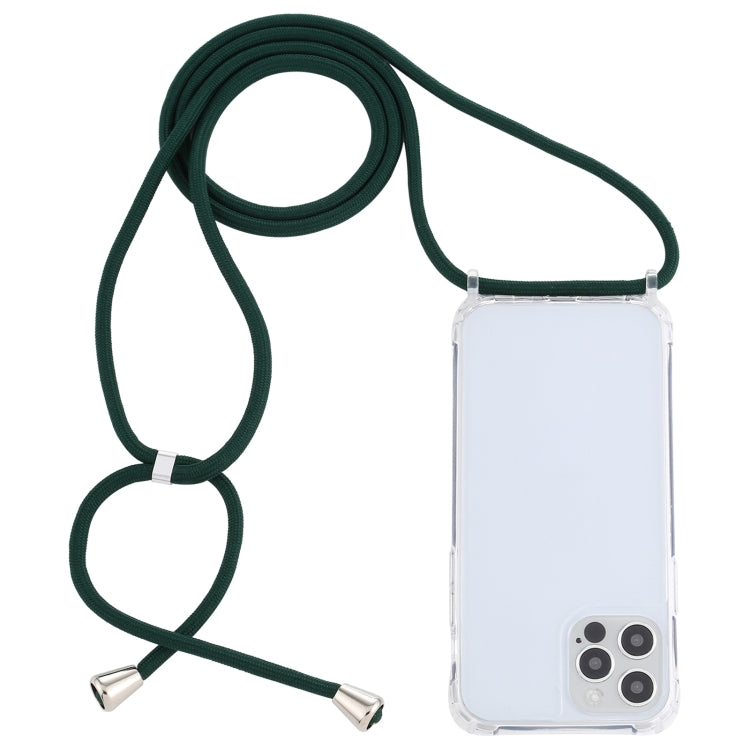 Transparent Acrylic Airbag Shockproof Phone Protective Case with Lanyard, For iPhone 13 Pro Max