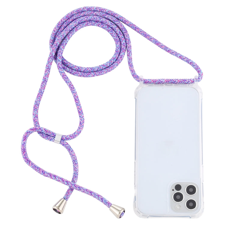 Transparent Acrylic Airbag Shockproof Phone Protective Case with Lanyard, For iPhone 13 Pro Max