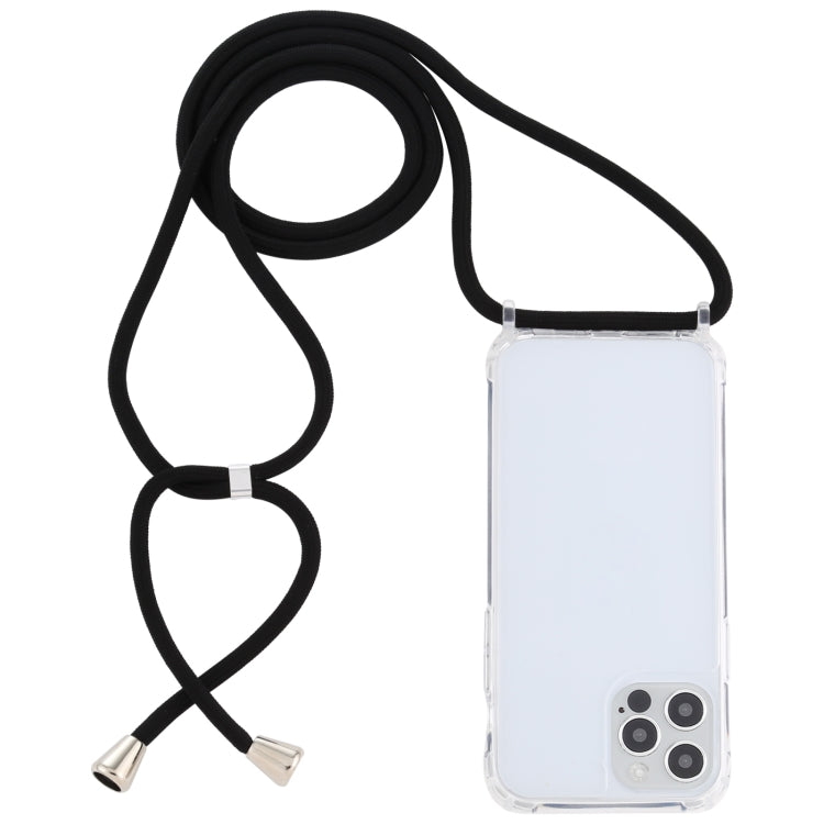 Transparent Acrylic Airbag Shockproof Phone Protective Case with Lanyard, For iPhone 13 Pro Max